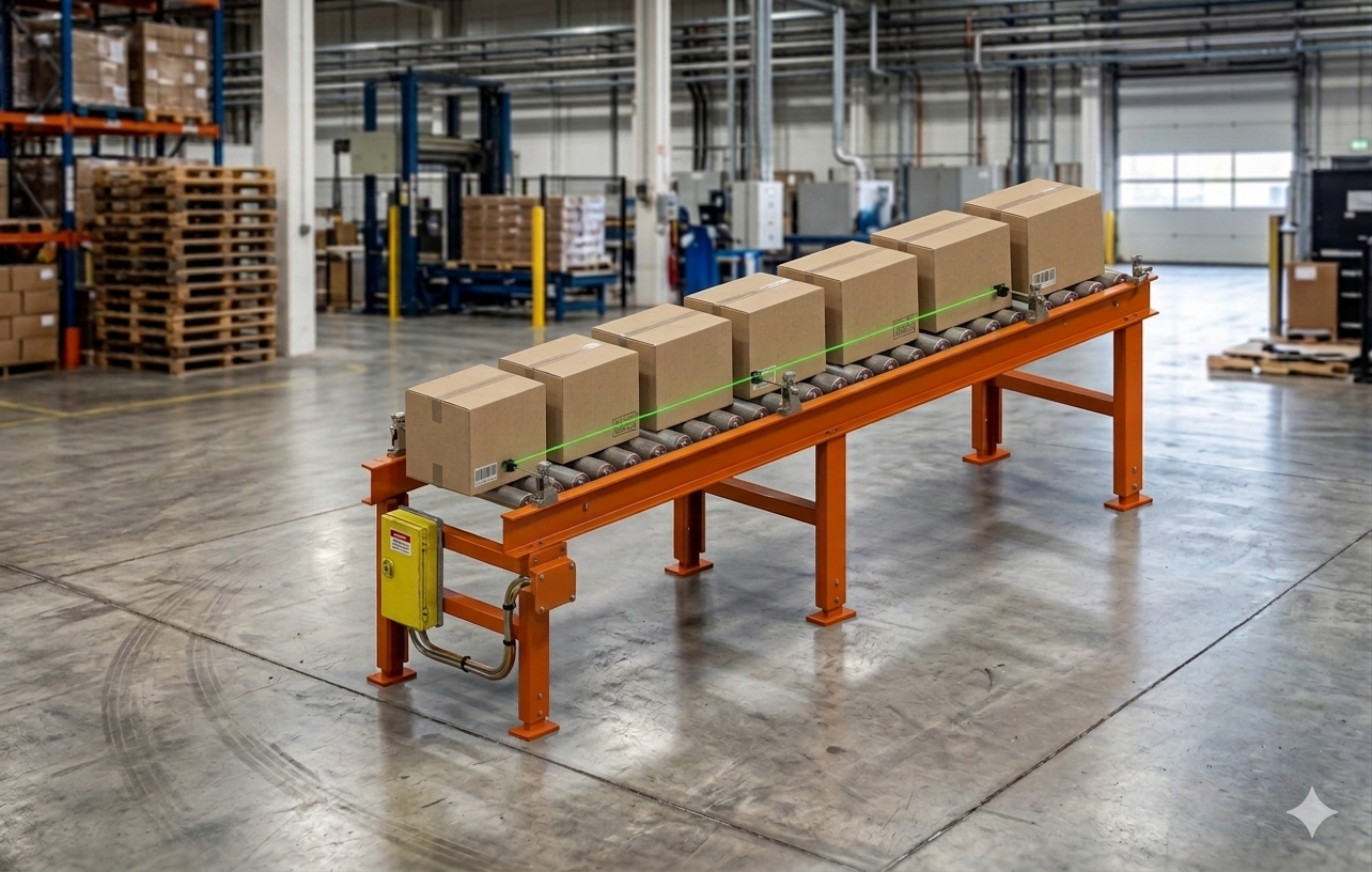 O型圈驱动滚轮输送机